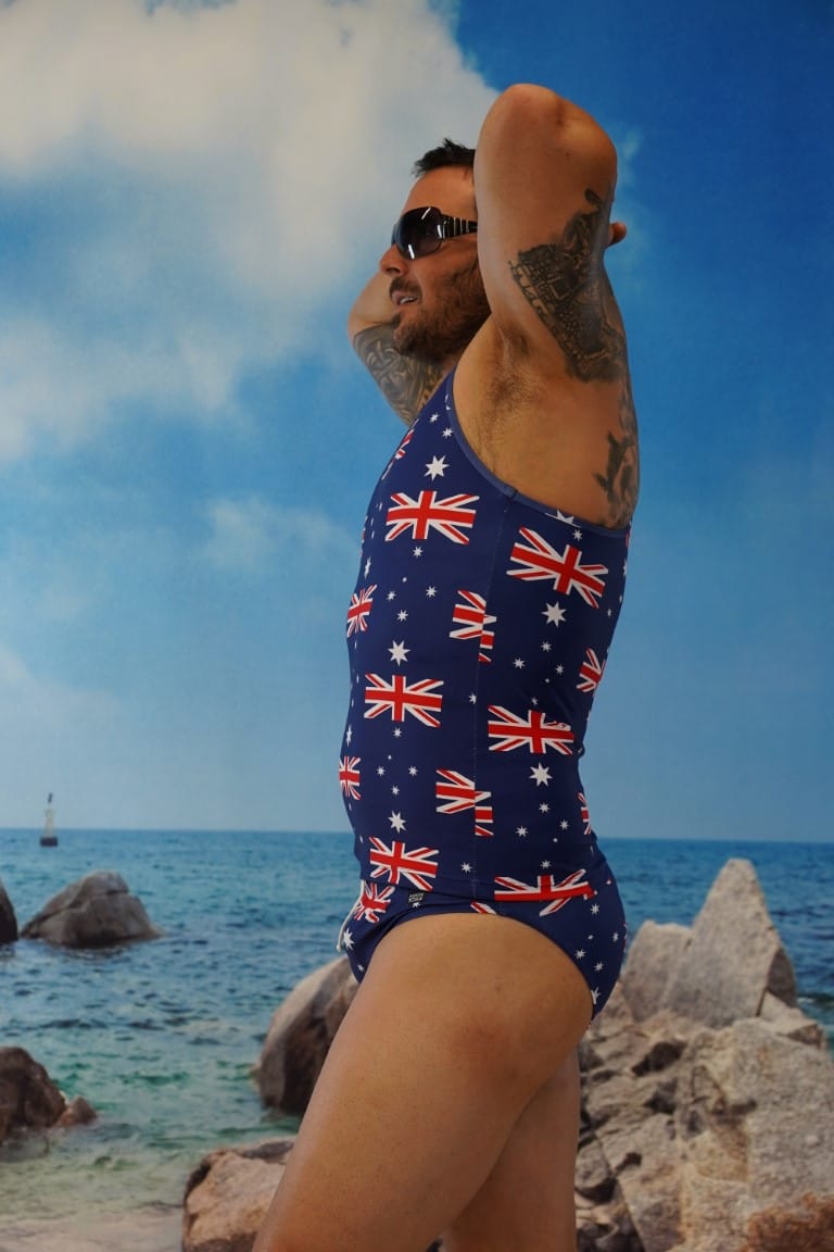 Australian Flag Muscle Singlet Top-OZ
