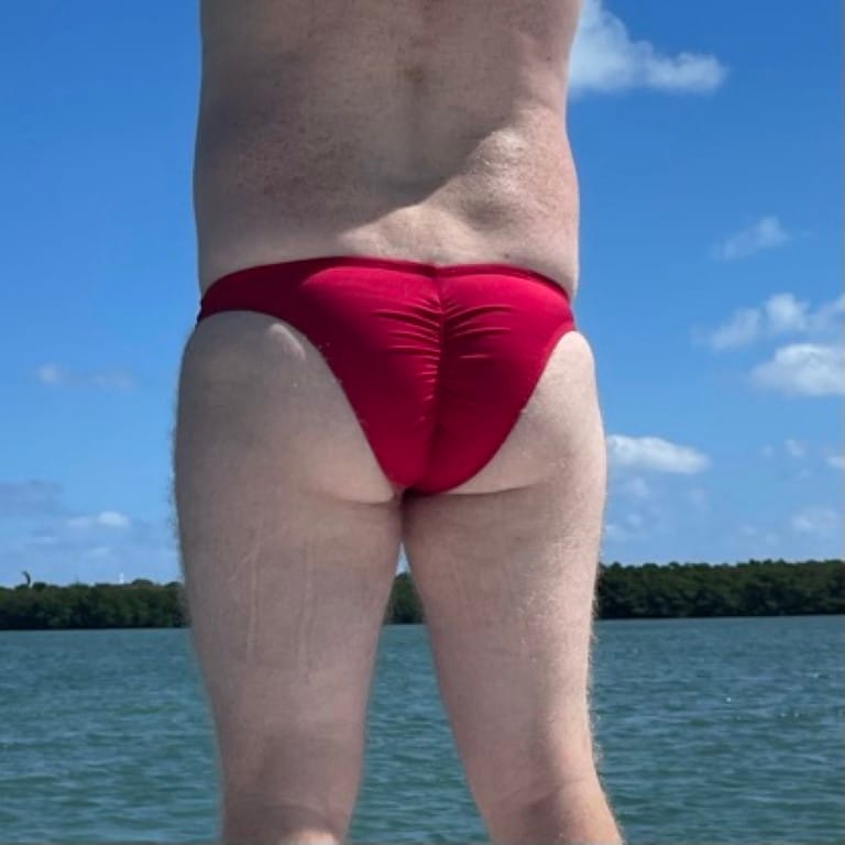 Male Scrunched/ Ruched Bum- Brazilian 3/4 Briefs