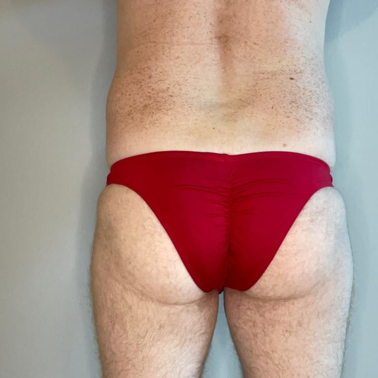 Male Scrunched/ Ruched Bum- Brazilian 3/4 Briefs