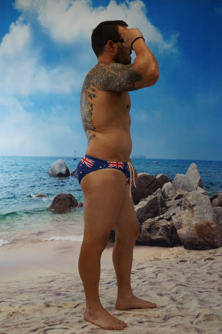 Aussie Flag Slim Side  Briefs-Oz