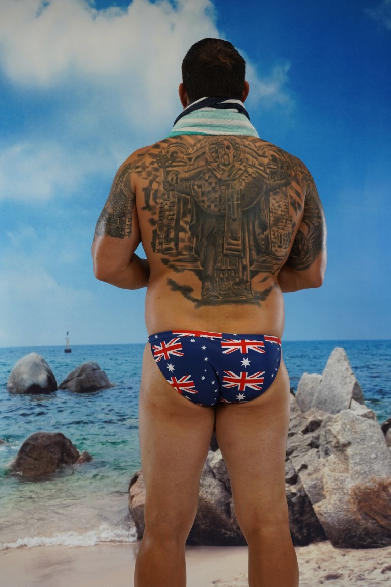 Aussie Flag String Side Regular Briefs