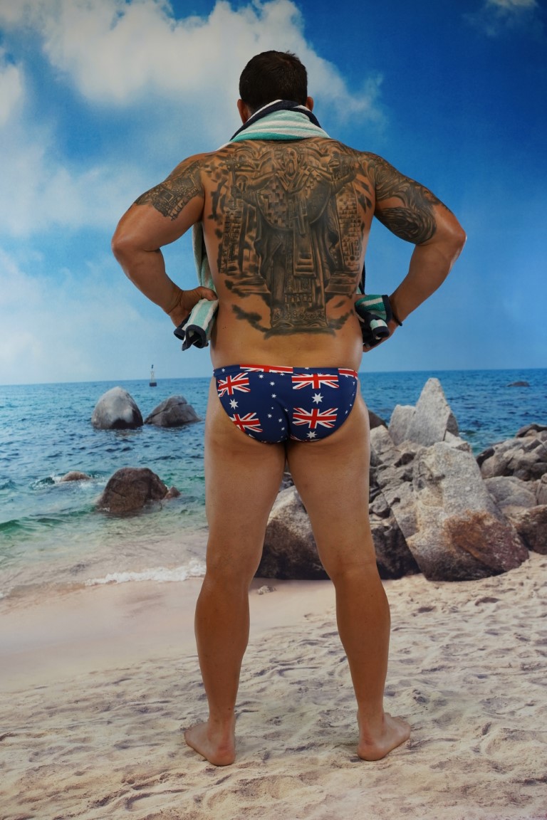 Aussie Flag String Side Regular Briefs