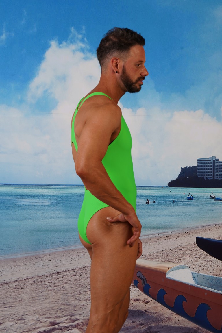 Race Back Brazilian 3/4 Bum One Piece