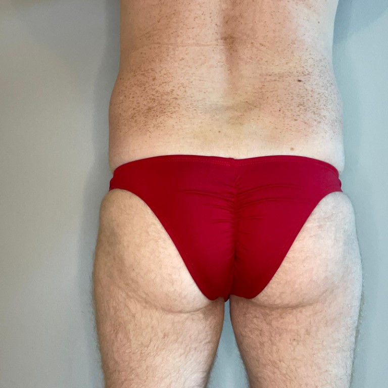 Male Scrunched/ Ruched Bum- Brazilian 3/4 Briefs