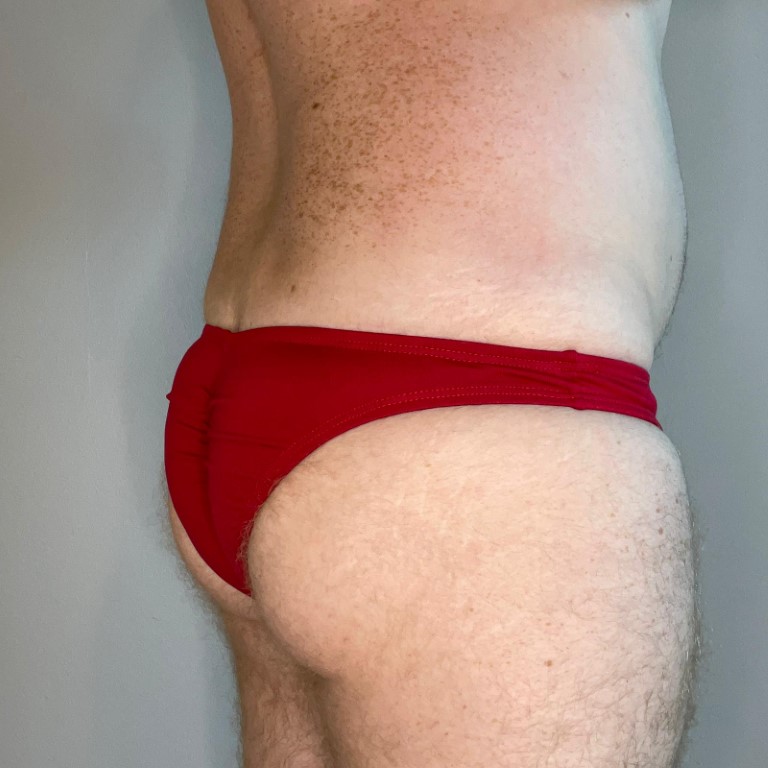 Male Scrunched/ Ruched Bum- Brazilian 3/4 Briefs