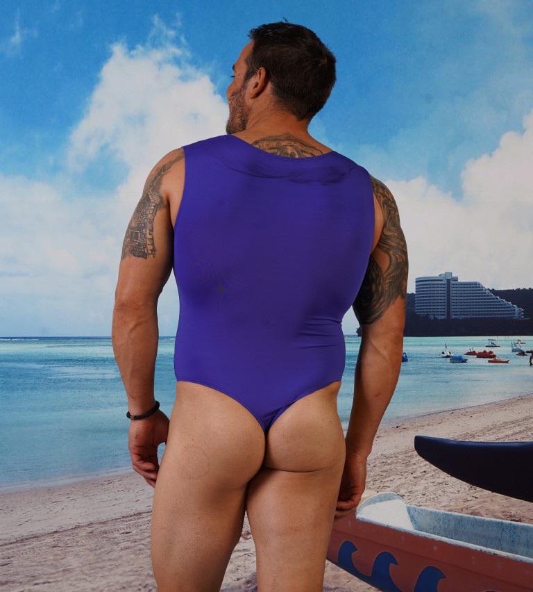 Full Back Med Leg Thong One Piece