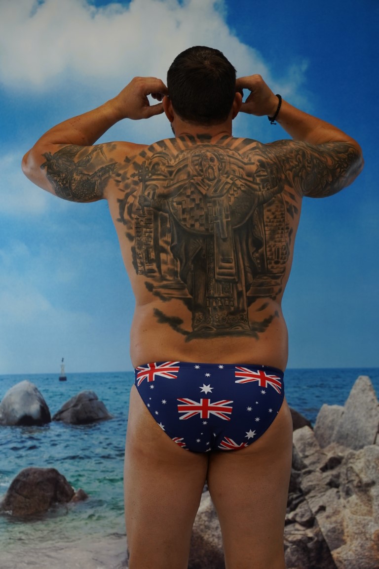 Aussie Flag Slim Side  Briefs-Oz